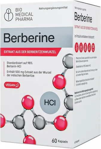 Berberin Kapseln 500mg – Hochwertiger Berberis Aristata Wurzelextrakt