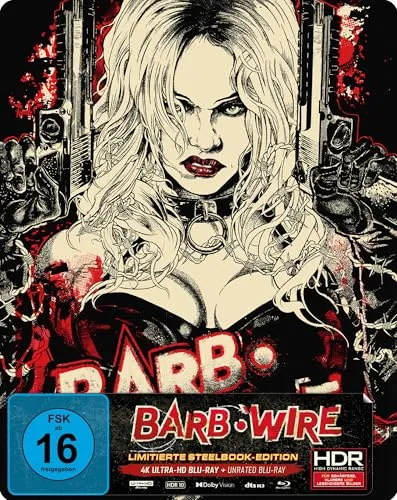 Barb Wire - Limitierte Steelbook-Edition - Unrated (4K Ultra HD) (+ Blu-ray) - Filme, exklusive Steelbook-Verpackung und beeindruckende 4K Ultra HD-Qualität für ein unvergessliches Seherlebnis