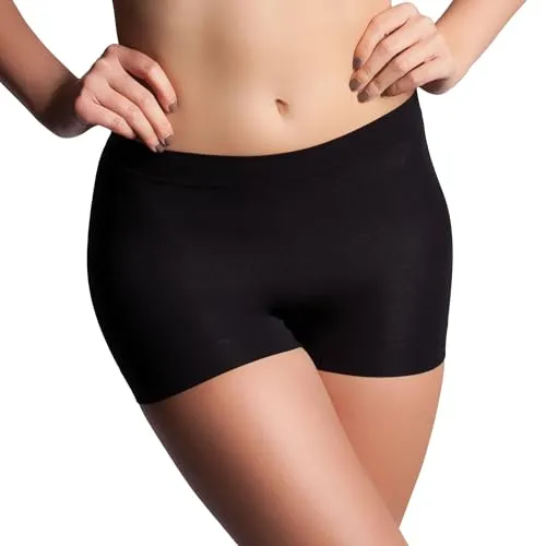 Miss Perfect Shapewear Damen - Panty Damen (S-2XL) Body Shaper Damen Bauchweg Unterhose Damen - nahtlos & formend, Farbe:Schwarz (BK), Größe:L