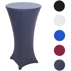 Set Stehtisch + Stehtischhusse HWC-J30 - Barmöbel Set mit klappbarem, höhenverstellbarem Stehtisch und eleganter Husse. Ideal für Gartenpartys oder Hochzeiten, platzsparend und vielseitig einsetzbar.