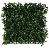 KARAT Pflanzenwand Boxwood Kunstpflanze zur Dekoration 50 x 50 cm