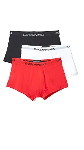 Emporio Armani Herren 111610cc722 Underwear, Mehrfarbig - Retroshorts für Herren im praktischen Dreierpack, aus reiner Baumwolle mit elastischem Bund für optimalen Tragekomfort.