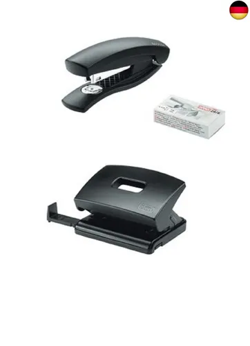 Novus Schreibtisch Set (Heftgerät C 1 mit Locher C 216, inkl. 1000