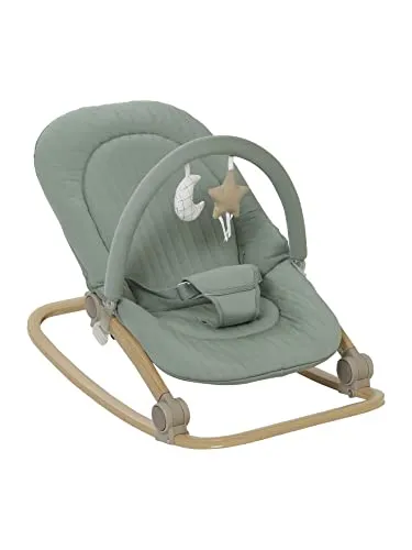 vertbaudet Babywippe BABYDREAM mit Spielbogen - Verstellbare Babywippe BABYDREAM mit abnehmbarem Spielbogen. Weich gepolstert und waschbar, ideal für Babys von der Geburt bis 6 Monate. Zusammenklappbar für einfache Aufbewahrung.