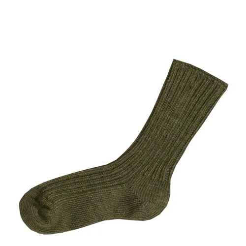 Joha Kinder Socken Wollsocken Dark Moss Melange-27-30