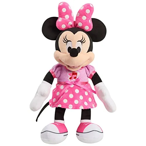 Just Play Disney Junior Mickey Mouse Funhouse Singing Fun Plüschtier mit Licht und Soundeffekten, Minnie Mouse, Kinderspielzeug ab 3 Jahren