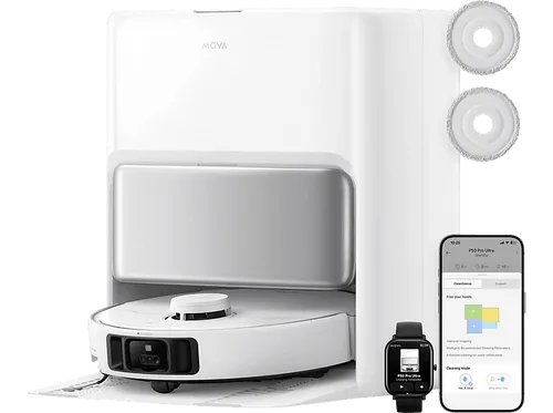 Mova P50 Ultra Saug- & Wischroboter 19.000 Pa – Selbstreinigende Station - Saugroboter mit 19.000 Pa, selbstreinigender Station und 240 Min Laufzeit. Ideal für eine gründliche Reinigung ohne Aufwand.