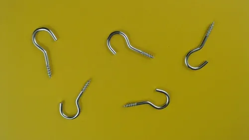 5X Schraubhaken 2,9x40 mm gebogen Holzgewinde galv. verzinkt 2,9 x 40 mm