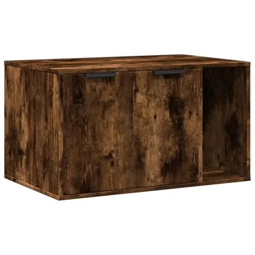 vidaXL Katzenklo Schrank - Verstecktes Design für stilvolle Katzenmöbel - Katzentoilette mit elegantem, verstecktem Design für ein aufgeräumtes Zuhause. Hergestellt aus robustem Holzwerkstoff, vielseitig als Katzenhaus oder Beistelltisch nutzbar.