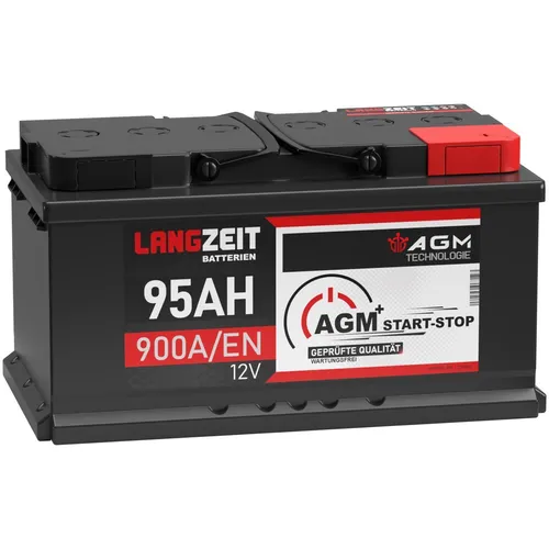 LANGZEIT AGM Batterie 95Ah 12V – Zuverlässige Start-Stopp Batterie