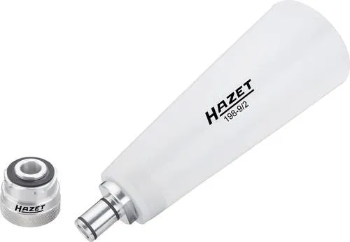 Hazet Motoröl-Fülltrichter 198-9/2 - Trichter für kontrolliertes Einfüllen von Öl, mit aufsteckbarem Adapter und robuster Bauweise, ideal für alle Fahrzeugtypen.