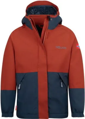 Trollkids Kids Kjerag 3in1 Jacket red clay/mystic blue - Größe 116 Kinder 570