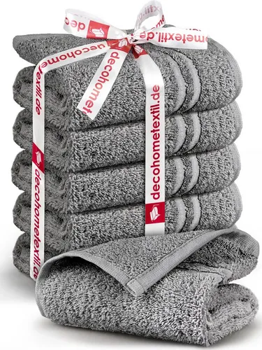 DecoHomeTextil Heimtextilmanufaktur Handtuch Handtuch Set 100% Baumwolle hochwertig kuschelweich saugstark