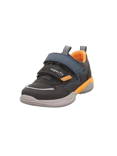 Superfit Jungen Storm Sneaker, Grau Orange 2020, 35 EU Weit - Sneaker für Jungen mit praktischem Klettverschluss, ideal für aktives Spielen und bequemes Tragen den ganzen Tag.