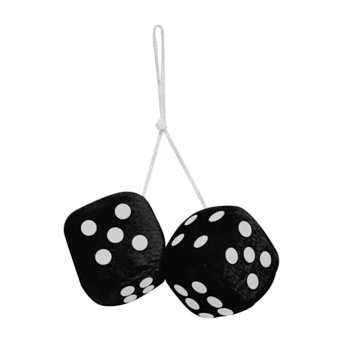 Carpoint 0510080 Plüschwürfel Schwarz in schwarz von Carpoint