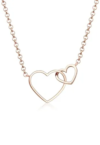 Elli Halskette Damen Herz Liebe 925 Sterling Silber Rosé vergoldet - Elegante Herz-Halskette aus 925 Sterling Silber, rosé vergoldet. Handgefertigt und anlaufgeschützt, ideal für jeden Anlass. Das perfekte Geschenk für besondere Momente.