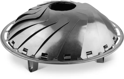 Edelstahl Camping Feuerschale mit 17 faltbaren Lamellen, Durchmesser: 27 cm