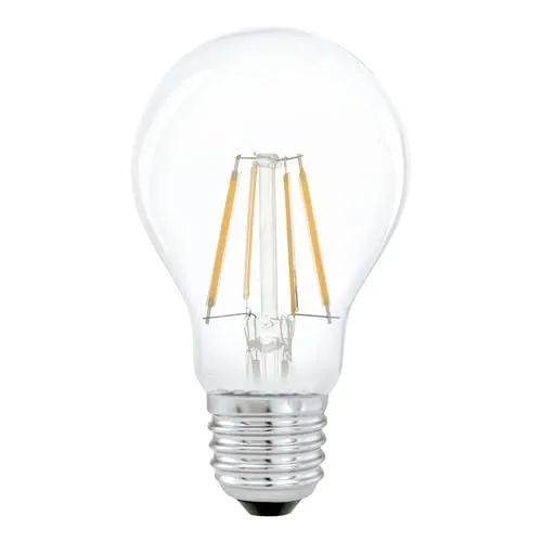 EGLO E27 LED Lampe, Glühbirne klassisch, Leuchtmittel für Retro Beleuchtung, 4 Watt (entspricht 32 Watt), 350 Lumen, warmweiß, 2700 K, Edison Birne A60, Ø 6 cm