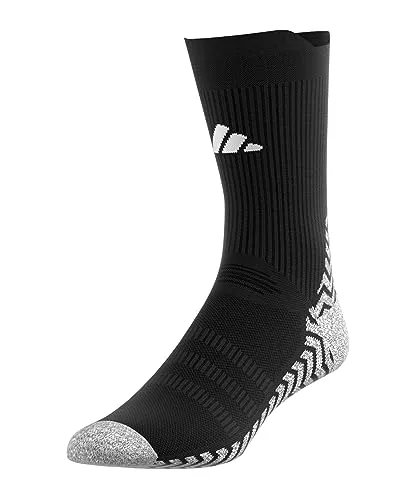 adidas Unisex Football GRIP Knitted Crew Performance Socks Light, black/white, 42-45
