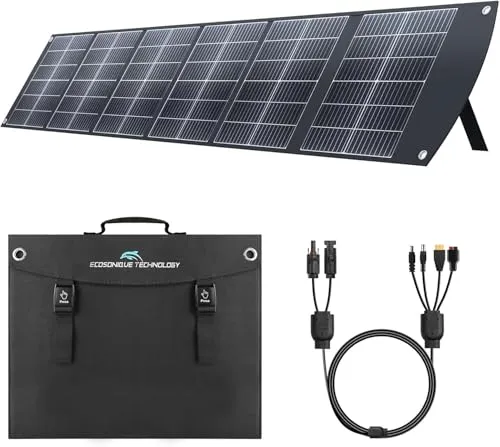Ecosonique 200W Tragbares SolarPanel, Faltbar Solarmodul mit Kickstand, USB-C PD3.0 & USB-A QC3.0, MC4 & Multi-Output für Stromstationen, Generatoren, Wohnmobile, Camping, Wandern