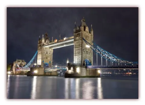 XXL Poster 100 x 70cm (F-230) Tower Bridge über die Themse bei Nacht - London (Lieferung gerollt!)