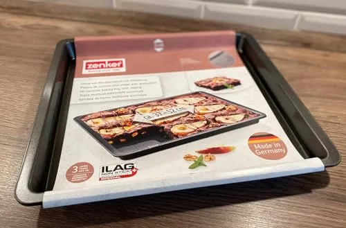 Zenker Ausziehbares Backblech, 37 – 52 x 3 cm - Hitzebeständiges, antihaftbeschichtetes Backblech, ideal für vielseitiges Backen und perfekte Ergebnisse bei Temperaturen bis 240 °C.