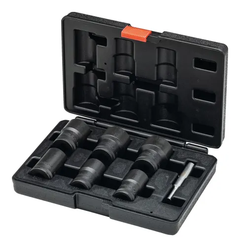 Vigor Schraubenausdreher-Satz 7-teilig mit Austreiber 21-32 mm im Koffer - Schraubenausdreher für das einfache Entfernen von beschädigten Schrauben, ideal für Werkstätten und Heimwerker, im praktischen Koffer.