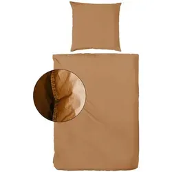 Xxxl Bettwäsche Currygelb 155x220 cm - Bettwäsche aus atmungsaktiver Renforcé-Baumwolle, pflegeleicht und allergikergeeignet, für erholsame Nächte in stilvollem Currygelb.