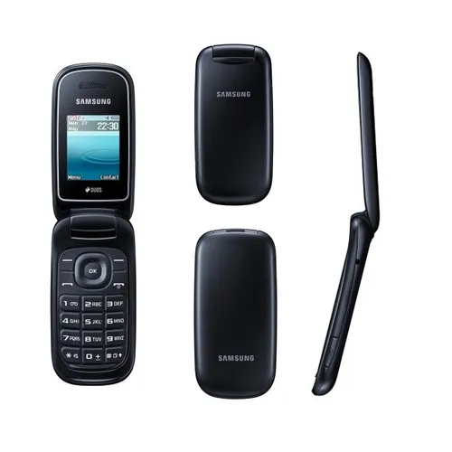 Samsung GT-E1272 Klapphandy Schwarz - Klassisches Tastenhandy mit Dual-SIM-Funktion, ideal für unkomplizierte Kommunikation und lange Akkulaufzeit.