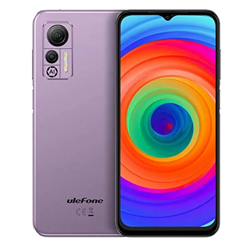 Ulefone Android 12 4G Smartphone ohne Vertrag Note 14(64GB), 3-Karten-Steckplatz, Quad Core 4GB+64GB, DUAL-SIM Handy, 6,52'' HD+, 8MP+13MP Kamera, 4500mAh Akku, Gesichts Entsperrung GPS Lila