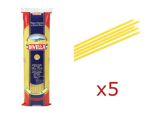 Pasta Divella Italienische BAVETTINE aus Hartweizenmehl 5 Stück 500 gr
