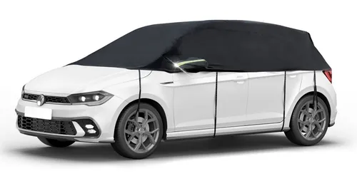 WALSER Autoplane All Weather Basic halb M - Auto-Schutzhüllen für optimalen Wetterschutz, wasserdicht und aus hochwertigem PEVA, einfache Montage mit Gummibändern für sicheren Halt.