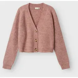 Name It Strickjacke Plain in Altrosa (Gr. 116) - Trainingsbekleidung aus recycelten Materialien, mit lockerer Passform und Knopfverschluss für besonderen Komfort.