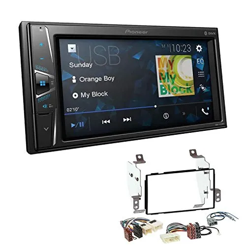 Pioneer DMH-G220BT 2-DIN Autoradio Mediacenter Bluetooth USB AUX passend für Nissan Note 2006-2013 schwarz