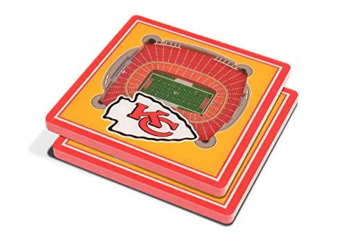 YouTheFan NFL Kansas City Chiefs 3D StadiumView Untersetzer – Pfeilspitzen-Stadion