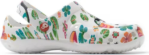 SCHU'ZZ Freizeitschuhe 0029 Schuzz Globule Imprime - Leichte Clogs in Weiß/Bunt - Clogs aus hochwertigem, eingespritztem EVA für maximalen Komfort und Langlebigkeit - ideal für Freizeit und Alltag.