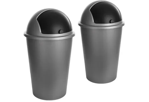 Centi Mülleimer Geruchsdichter Mülleimer mit Schiebedeckel 50L