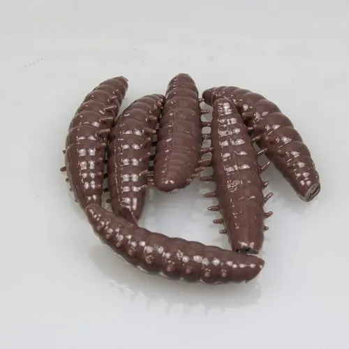 FTM Omura Baits Okto Banane - Gummimaden, Länge/Packungsinhalt:3cm / 7 Stück, Farbe:Dunkelbraun