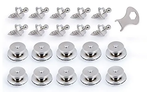 Tenax Komplett-Set 10 x Schraube, Oberteil Edelstahl, 1 x Schlüssel