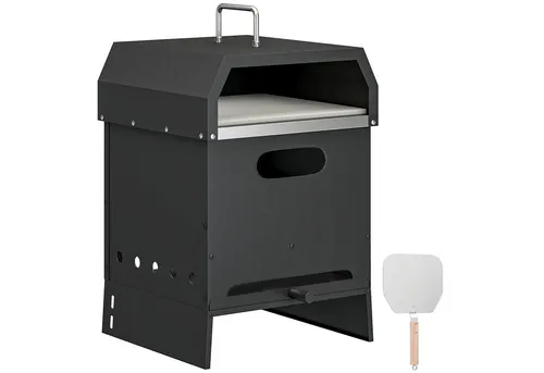 Novzep 3-in-1 Pizzaofen - Holzbefeuert Outdoor Grill - Vielseitiger 3-in-1 Pizzaofen für Outdoor-Einsätze: Grill, Pizzaofen und Feuerstelle in einem. Ideal für Gartenpartys, mit abnehmbaren Griffen für einfachen Transport. Genießen Sie köstliche, rauchige Aromen mit verschiedenen Brennstoffen.