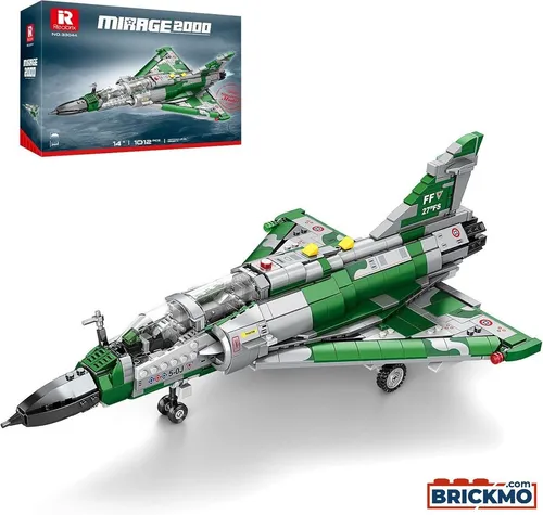 Reobrix 33044 Spielbausteine – Großformatiger Kampfjet (1012 Teile)