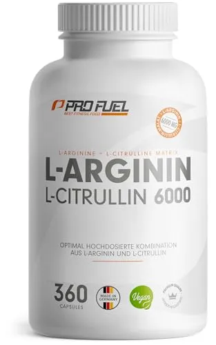 L-Arginin + L-Citrullin-Malat Kapseln 360x – Hochdosiert mit 6000 mg pro Tag