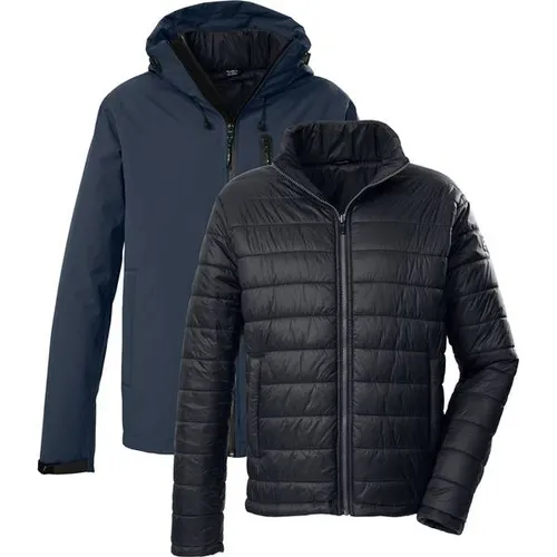 killtec KOW 95 MN Jacket dunkelblau (00811) XL - 3 in 1 Herrenjacke für Herbst/Winter, wasserdicht (10.000 mm) und atmungsaktiv, inklusive zusätzlicher Steppjacke für flexible Anpassung an wechselnde Wetterbedingungen.
