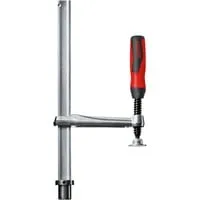 Bessey Werktischspanner TW28-30-14-2K - Schraubzwingen mit 2-Komponenten-Kunststoffgriff, werkzeuglos wechselbarer Druckplatte und präzisem Spannen für optimale Werkstückfixierung.