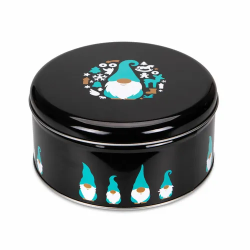 Städter Gebäckdose Weihnachtswichtel Rund Plätzchendose Dose Weißblech Ø16.5cm