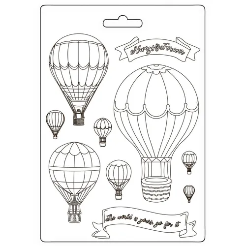 Stamperia Soft Modellierform A5 Timeless Balloons 21x15 cm Bastelform