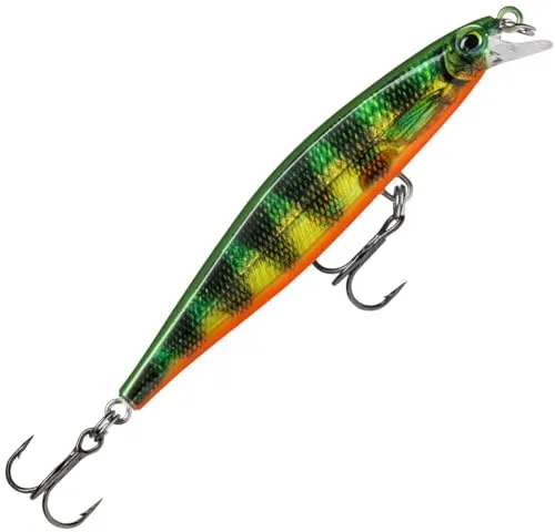 Rapala - Shadow Rap Angelköder - Angelzubehör für Süßwasser - Reaktiver und Aggressiver Kunstköder - Lauftiefe 0.7m - Fischköder 7cm, 5g - Hergestellt in Estland - Fire Tiger Perch