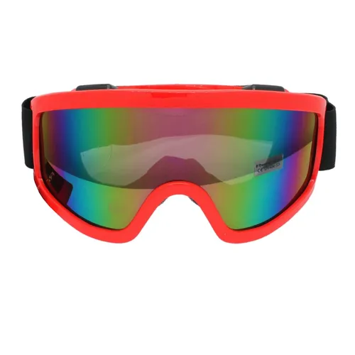 Skibrille Enduro Anti Beschlag Rot Multicolor Mehrfarbig Verspiegelt