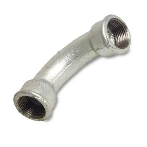 Gewindefitting Temperguss Bogen 90° 3/8' IG – Verzinkt