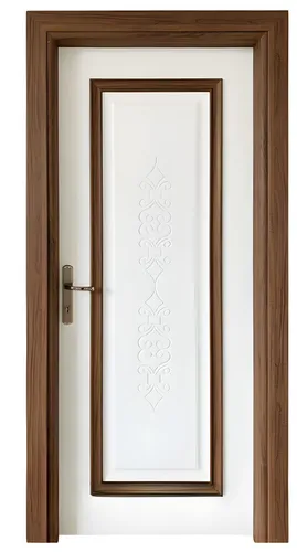 Stilvolle Wohnungstür Designer Weiß-Braune Haustür - Moderne Holzwerkstofftür in Weiß mit PVC-Beschichtung, ideal für verschiedene Wohnräume. Robuste Bauweise und elegantes Design für eine ansprechende Eingangslösung.